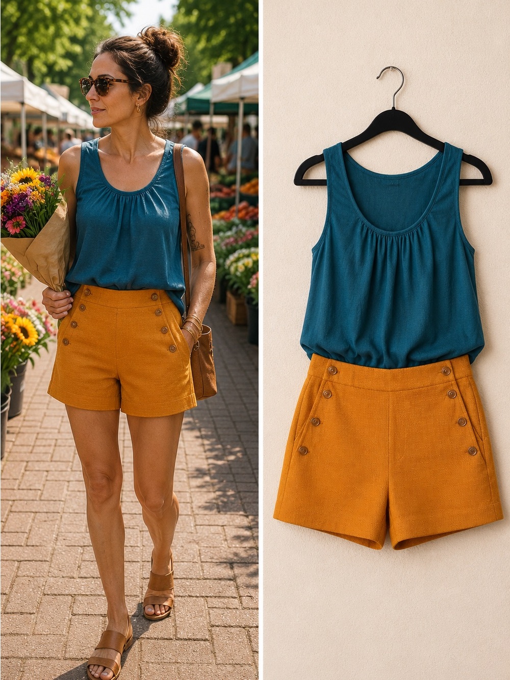 Banana Republic Teal Gathered Neck Tank Top Small Racerback Flowy Sleeveless